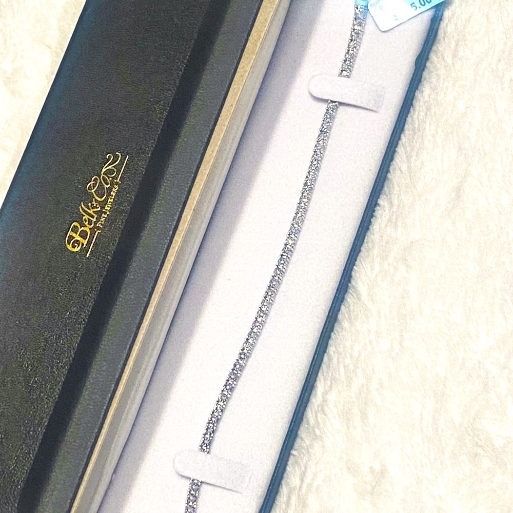 $775 NEW LUXURY 925 Sterling Silver Tennis Bracelet With Diamonds